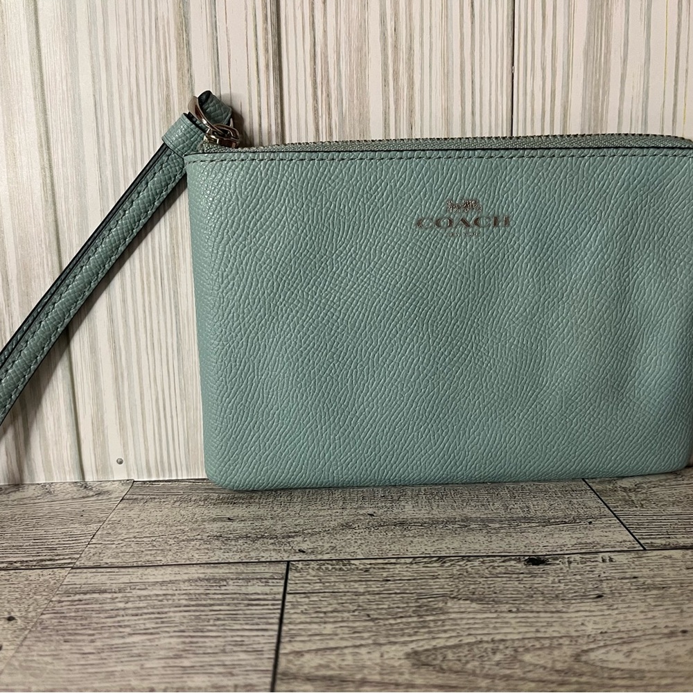 Coach Aquamarine Wristlet